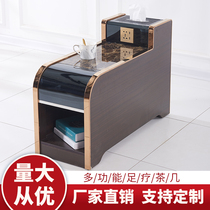 Pedicure sofa matching tea table with power supply tissue box