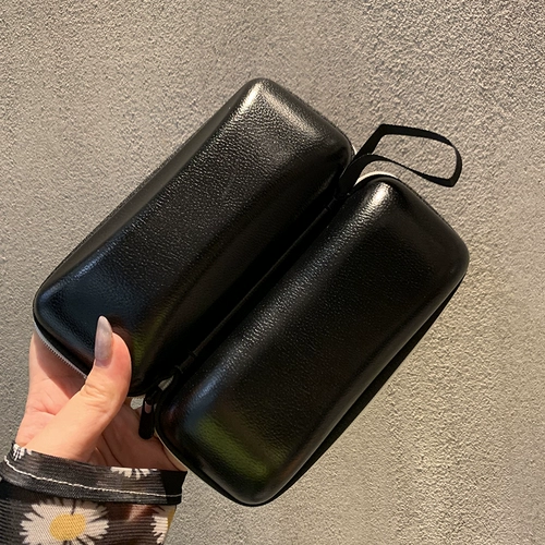 Портативные модные солнцезащитные очки подходит для мужчин и женщин с молнией на солнечной энергии, черная коробка