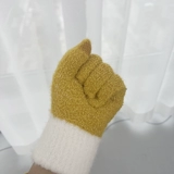 Милые перчатки, зимний мультяшный удерживающий тепло шерстяной трикотажный утепленный ветрозащитный комплект, с медвежатами