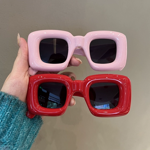 Милые квадратные брендовые солнцезащитные очки, популярно в интернете