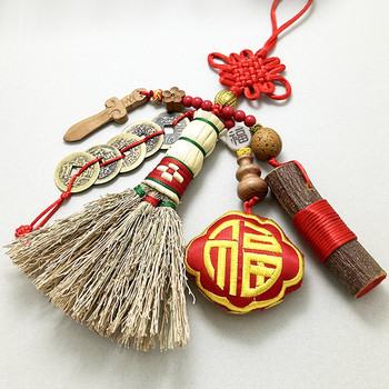 Sorghum seedling mini broom folk custom broom baby child mini broom hanging bedside stroller crib for sleeping and preventing fright