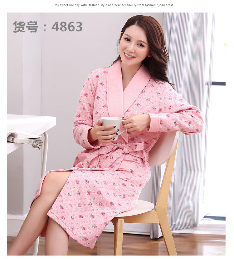 Bộ đồ ngủ mỏng dành cho người trung niên và già của bộ đồ ngủ bằng vải bông cho nữ mùa xuân và mùa thu đồ ngủ nữ quần áo ngắn