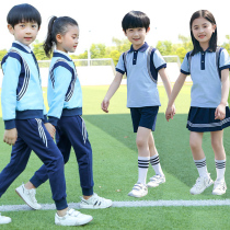 Kindergarten garden clothes spring and autumn primary school uniforms college style childrens sports class clothes summer cotton three-piece suit
