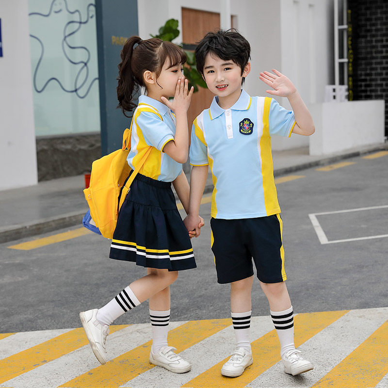 Kindergarten Garden Suit Summer Clothing College Wind Children Class Clothes Sports Spring Summer Clothing First Grade School Children School Uniforms Three Sets