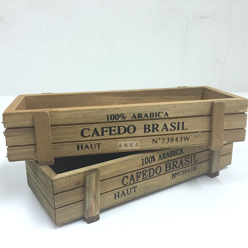 Household sundries Solid wood storage box Cosmetics Seasoning jars Cups Pencils Decorative decorations