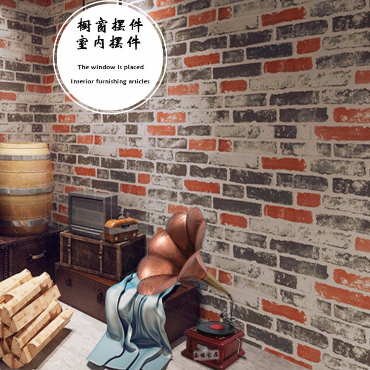 bán đầu đĩa than cổ Vintage Retro Recorder Gramophone Trang trí cổ Mô hình phòng ngủ Bar Trang trí Đạo cụ Nhiếp ảnh - Máy hát 	máy nghe nhạc đĩa than mini