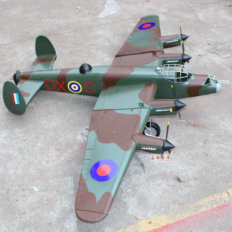 Mall Beauty Chen Creative Comeback Ancient Sheet Metal Fighter Model Bar Web Coffee Dining Room Decoration Hanging Pendant Suspended Ceiling Hanging Decoration