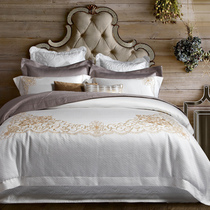 Van O Exit European-style Gonsatin Full Cotton Pure Cotton Hotel Air Layer Big Jacquard Embroidery American Bed Four Sets