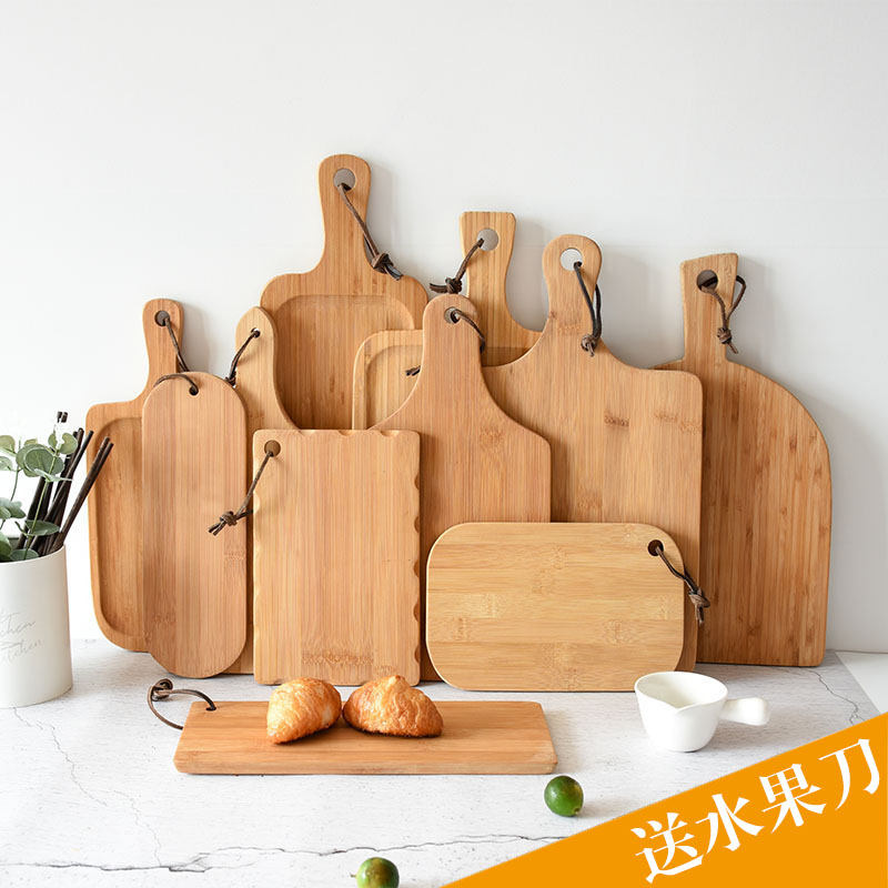 Mini Bamboo Wood Fruit Chopping Board Knife Board Solid Wood Bread Board Batch Salbaking Board Small Cutting Cutting Board Children Coveting Case Board-Taobao