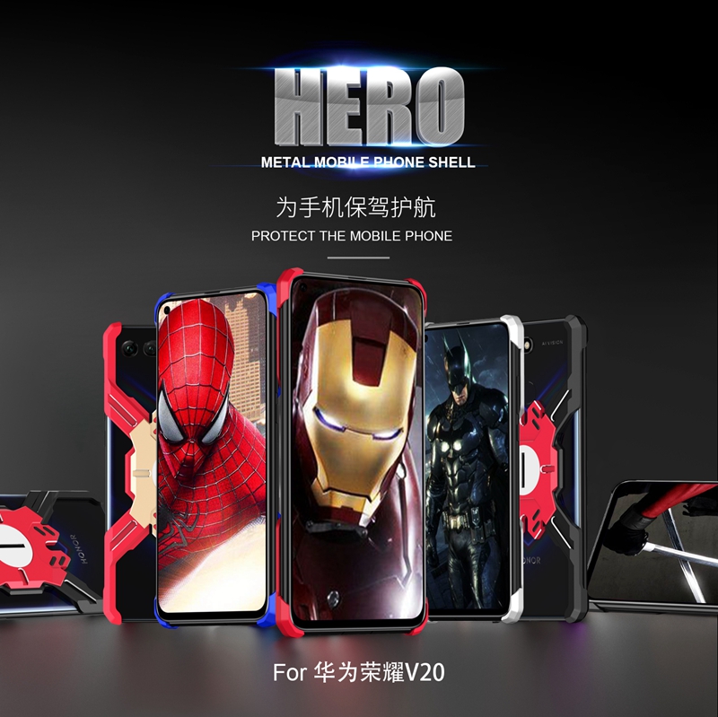 Kylin Armor Heroes Bracket Aluminum Metal Shell Case Cover for Huawei Honor V20