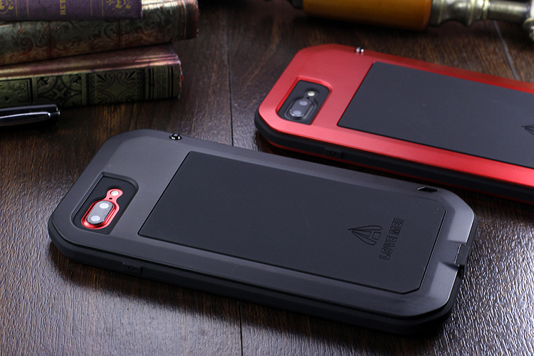 LOVE MEI Powerful Water Resistant Shockproof Dust/Dirt/Snow Proof Aluminum Metal Outdoor Gorilla Glass Heavy Duty Case Cover for Apple iPhone 7 Plus & iPhone 7