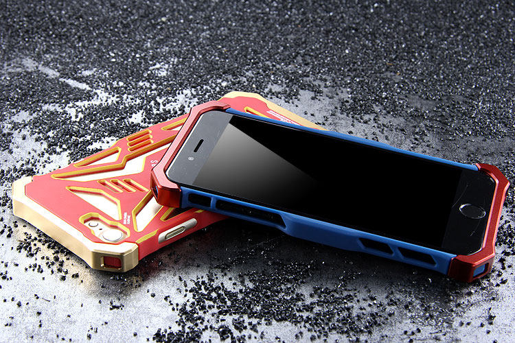 R-Just Avengers Superhero Aluminum Metal Frame Shockproof Macromolecular Materials Case Cover for Apple iPhone 7 Plus