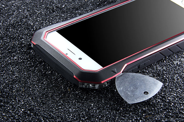 Luphie Armored Knight Bicolor Aluminum Metal Bumper + Shockproof Silicone Triple Protection Case Cover for Apple iPhone 6S Plus/6 Plus/6S/6