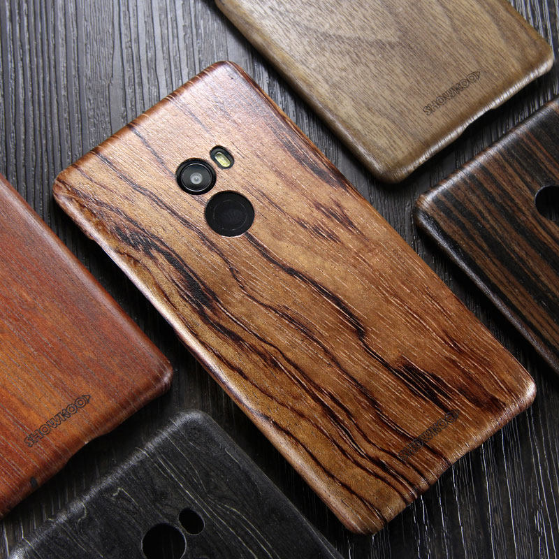 SHOWKOO Kevlar Natural Wood Ultra Slim Case Cover for Xiaomi Mi MIX 2