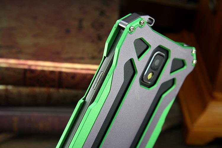 R-JUST GUNDAM Aerospace Aluminum Contrast Color Shockproof Metal Shell Outdoor Protection Case for Samsung Galaxy Note 3 N9000
