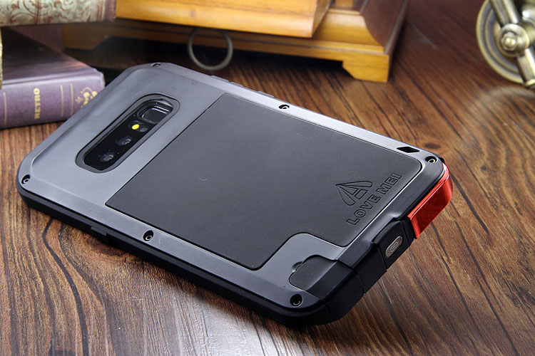 LOVE MEI Powerful Water Resistant Shockproof Aluminum Metal Heavy Duty Case Cover for Samsung Galaxy Note 8