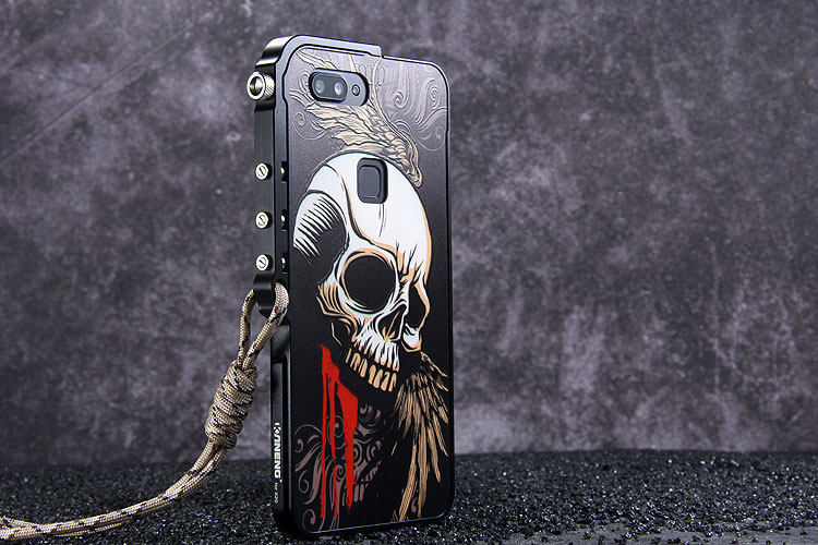 KANENG Mechanical Arm Trigger Aluminum Bumper Metal Frame 3D Cameo Back Cover Case for vivo X20