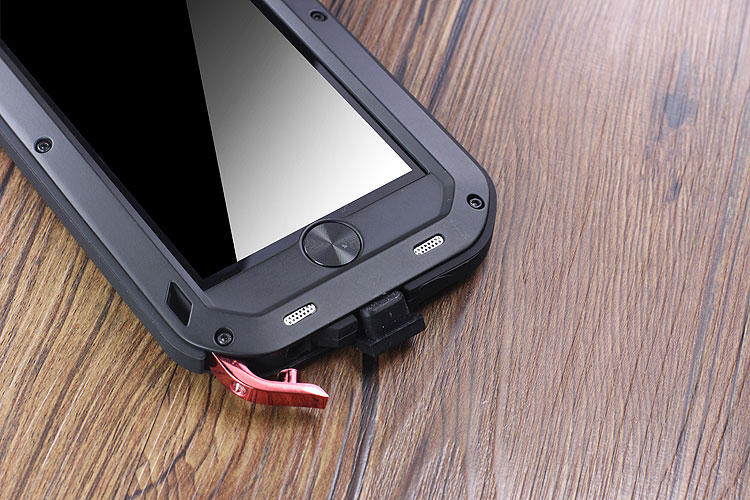 LOVE MEI Powerful Water Resistant Shockproof Dust/Dirt/Snow Proof Aluminum Metal Outdoor Gorilla Glass Heavy Duty Case Cover for Apple iPhone 6S/6 & iPhone 6S Plus/6 Plus