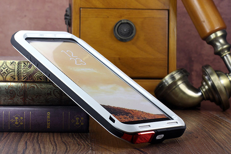 LOVE MEI Powerful Water Resistant Shockproof Dust/Dirt/Snow Proof Aluminum Metal Outdoor Heavy Duty Case Cover for Samsung Galaxy S8 & Samsung Galaxy S8 Plus