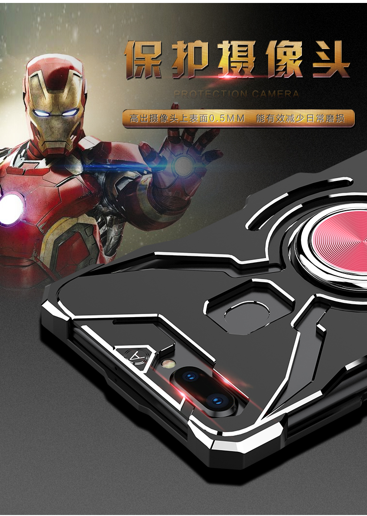 WK Iron Man Military Grade Shockproof Screw-less Metal Case w/ Ring Holder for OPPO R11s Plus & OPPO R11s