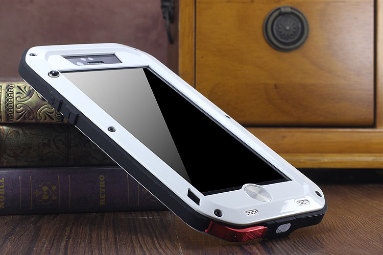 LOVE MEI Powerful Water Resistant Shockproof Dust/Dirt/Snow Proof Aluminum Metal Outdoor Gorilla Glass Heavy Duty Case Cover for Apple iPhone 6S/6 & iPhone 6S Plus/6 Plus