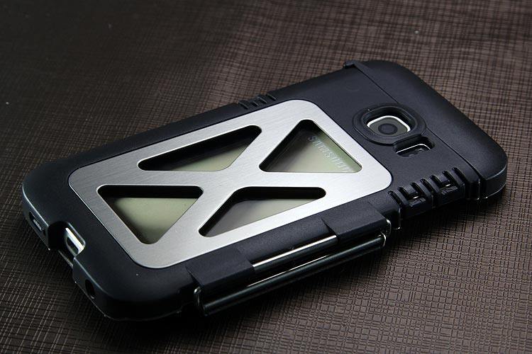 Armor King Iron Man Luxury Shockproof Stainless Steel Aluminum Metal Flip Case Cover for Samsung Galaxy S6 Edge Plus G9280