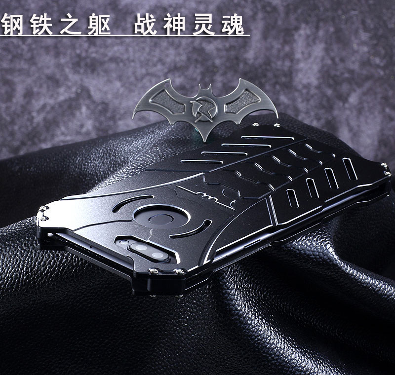 R-Just Batman Shockproof Aluminum Shell Metal Case with Custom Stent for OPPO R11s Plus & OPPO R11s