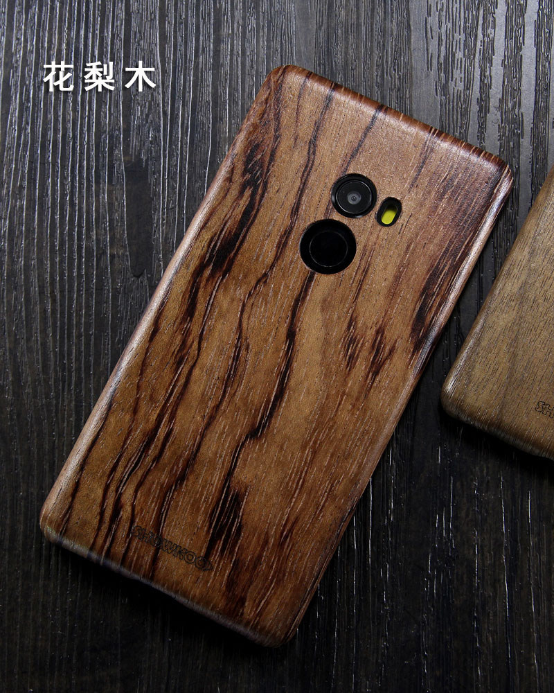 SHOWKOO Kevlar Natural Wood Ultra Slim Case Cover for Xiaomi Mi MIX 2