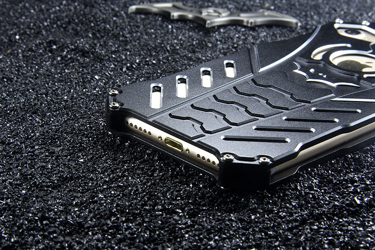 R-Just Batman Shockproof Aluminum Shell Metal Case with Custom Stent for Apple iPhone 7 Plus & iPhone 7