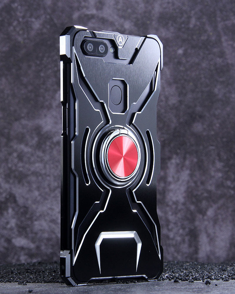 WK Iron Man Military Grade Shockproof Screw-less Metal Case w/ Ring Holder for OPPO R11s Plus & OPPO R11s