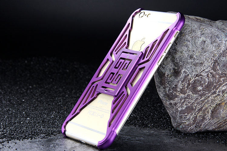 iy Metror Butterfly Aluminum Shell Shockproof Aerospace Metal Case Cover with Kickstand for iPhone 6S Plus & iPhone 6S