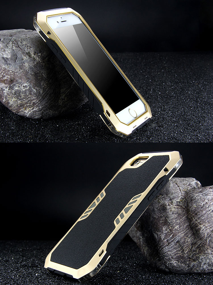 Luphie Armored Knight Bicolor Aluminum Metal Bumper + Shockproof Silicone Triple Protection Case Cover for Apple iPhone 6S Plus/6 Plus/6S/6