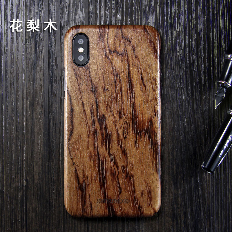 SHOWKOO Kevlar Natural Wood Ultra Slim Case Cover for Apple iPhone X