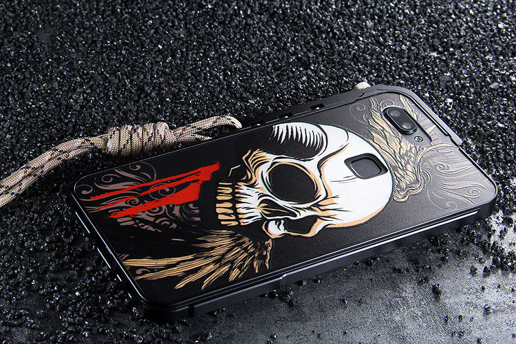 KANENG Mechanical Arm Trigger Aluminum Bumper Metal Frame 3D Cameo Back Cover Case for vivo X20