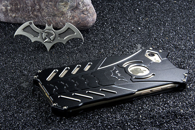 R-Just Batman Shockproof Aluminum Shell Metal Case with Custom Stent for Apple iPhone 7 Plus & iPhone 7