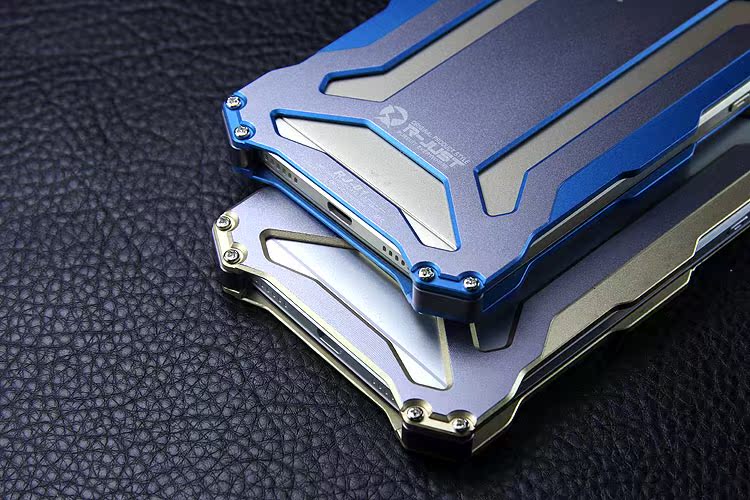 R-JUST GUNDAM Aerospace Aluminum Contrast Color Shockproof Metal Shell Outdoor Protection Case for Huawei Honor 7