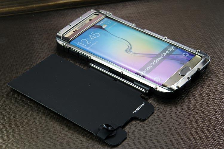 Armor King Iron Man Luxury Shockproof Stainless Steel Aluminum Metal Flip Case Cover for Samsung Galaxy S6 Edge Plus G9280