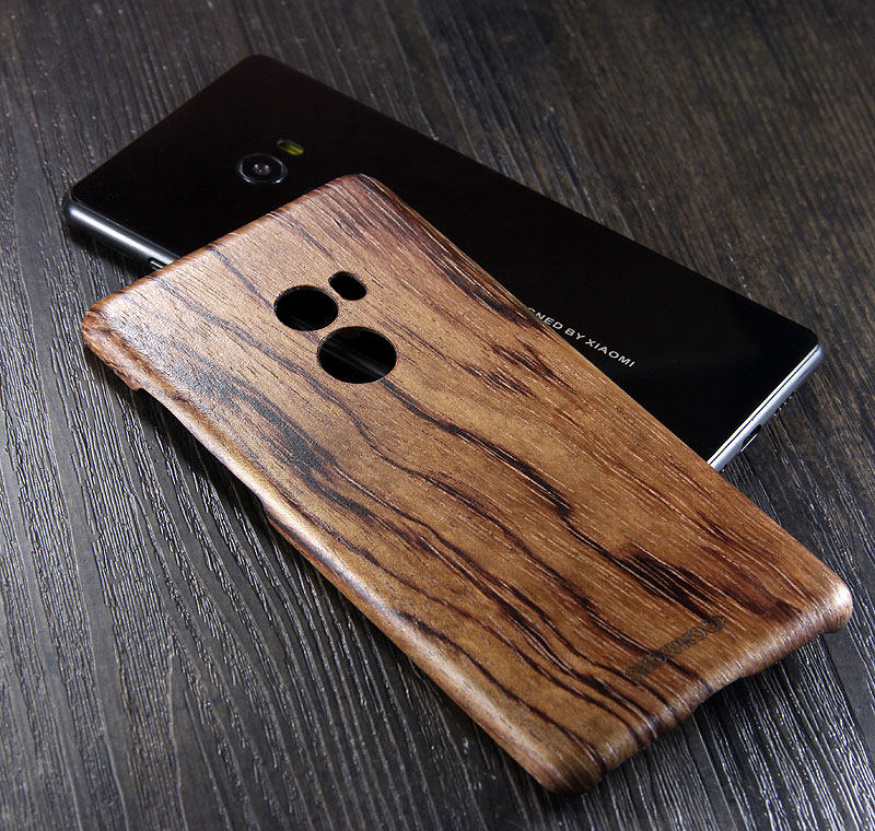 SHOWKOO Kevlar Natural Wood Ultra Slim Case Cover for Xiaomi Mi MIX 2
