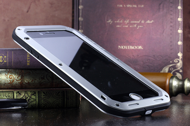 LOVE MEI Powerful Water Resistant Shockproof Dust/Dirt/Snow Proof Aluminum Metal Outdoor Gorilla Glass Heavy Duty Case Cover for Apple iPhone 7 Plus & iPhone 7