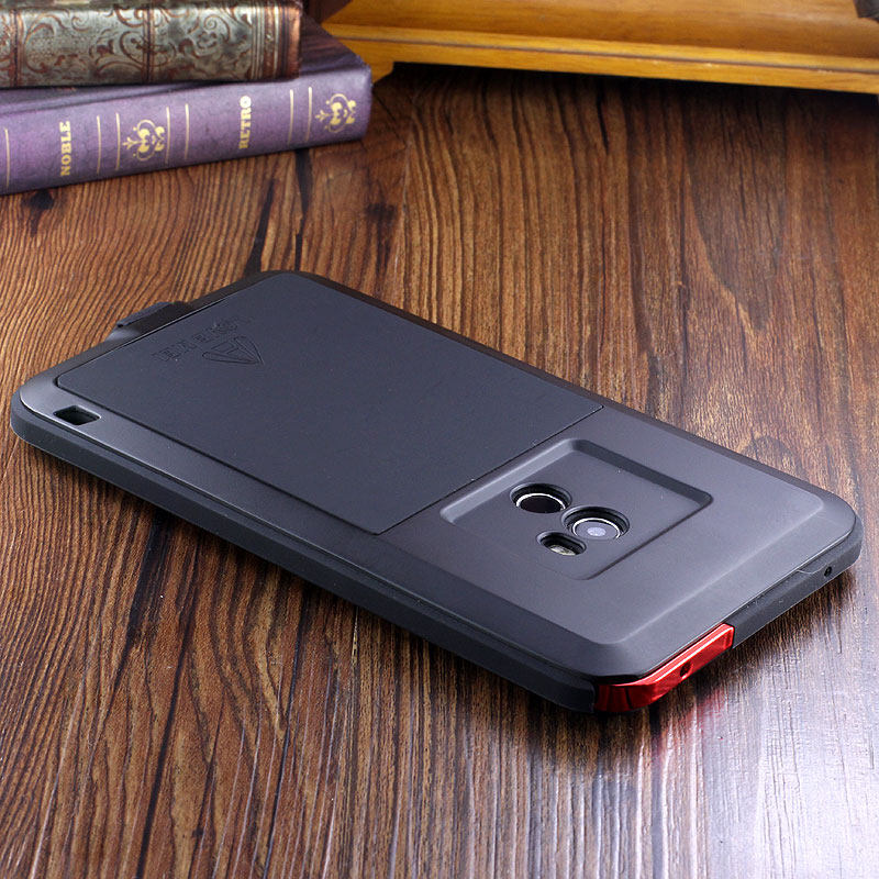 LOVE MEI Powerful Water Resistant Shockproof luminum Metal Gorilla Glass Heavy Duty Case Cover for Xiaomi Mi MIX