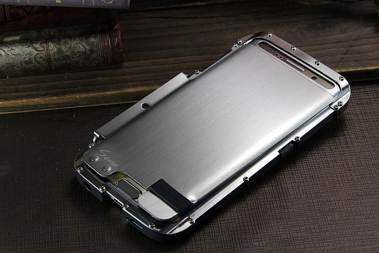 Armor King Iron Man Luxury Shockproof Stainless Steel Aluminum Metal Flip Case Cover for Samsung Galaxy S6 Edge Plus G9280