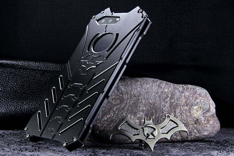 R-Just Batman Shockproof Aluminum Shell Metal Case with Custom Batarang Stent for Huawei P10 & Huawei P10 Plus