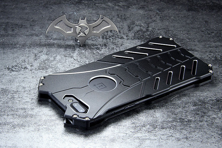 R-Just Batman Shockproof Aluminum Shell Metal Case with Custom Stent for OnePlus 5