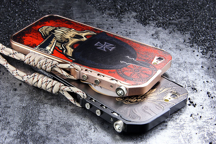 KANENG Mechanical Arm Trigger Aluminum Bumper Metal Frame Cameo PC Back Case Cover for Apple iPhone 6S/6 & iPhone 6S Plus