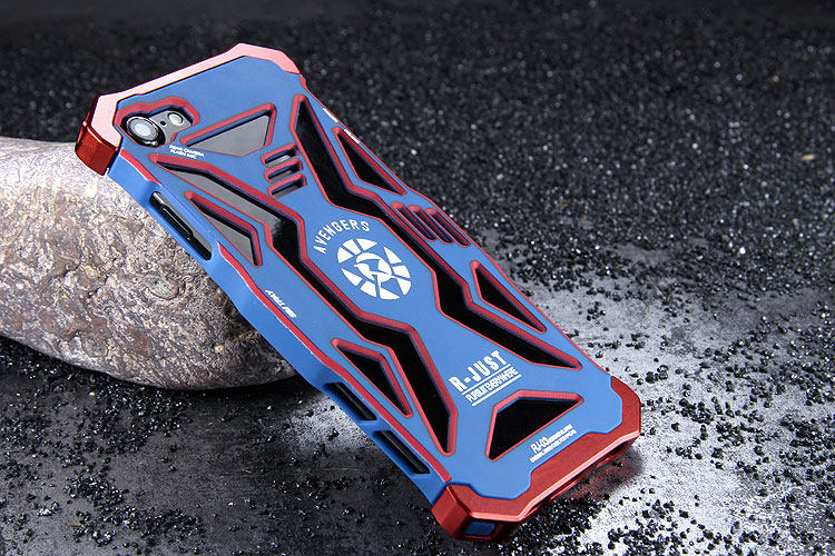 R-Just Avengers Superhero Aluminum Metal Frame Shockproof Macromolecular Materials Case Cover for Apple iPhone 7 Plus