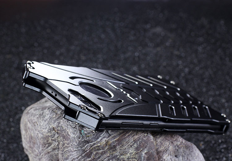 R-Just Batman Shockproof Aluminum Shell Metal Case with Custom Batarang Stent for Xiaomi Mi 6