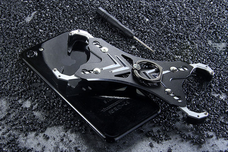 R-Just Blade Master Ring Holder Shockproof Aerospace Aluminum Metal Shell Case Cover for Apple iPhone 8 Plus & iPhone 8 & iPhone 7 Plus & iPhone 7 & iPhone 6S Plus/6 Plus & iPhone 6S/6