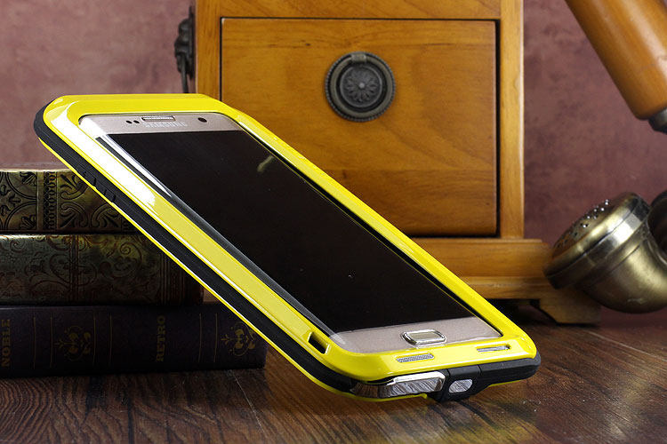 LOVE MEI Powerful Water Resistant Shockproof luminum Metal Gorilla Glass Heavy Duty Case Cover for Samsung Galaxy S7 Edge