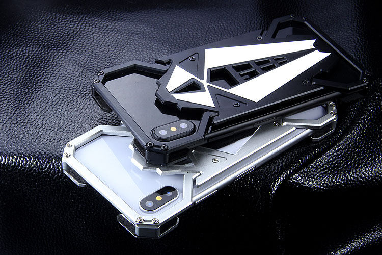 S.CENG Spider-Man Shockproof Aerospace Aluminum Metal Shell Case Cover for Apple iPhone X