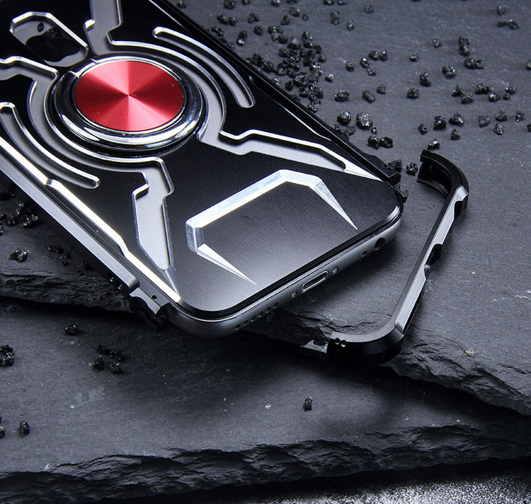 WK Iron Man Military Grade Shockproof Screw-less Metal Case w/ Ring Holder for Apple iPhone 8 Plus/7 Plus/6S Plus/6 Plus & iPhone 8/7/6S/6